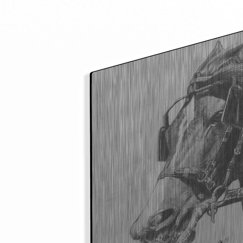 Exhertion par Barbara Keith - reproduction sur métal, L 12 po x H 12 po x P 0,13 po