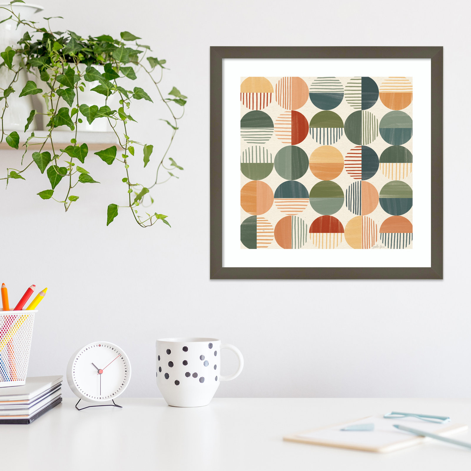 Born To Roam Pattern II, Gray, 17" H x 17" W x 1" D