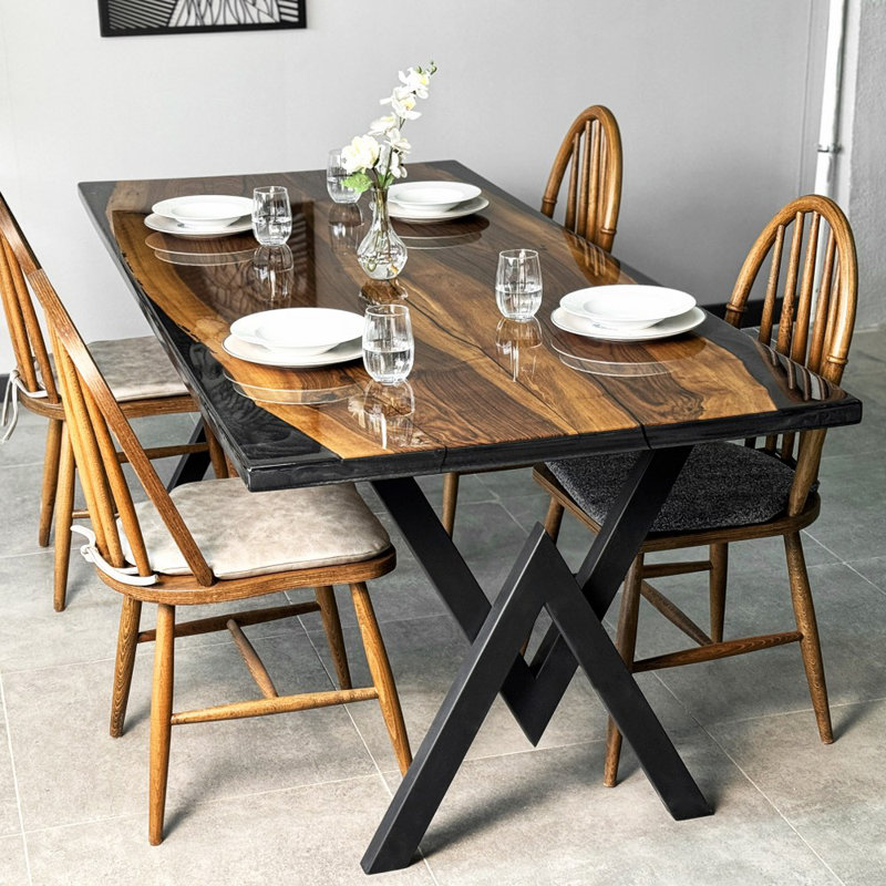 Black Epoxy Dining Table