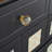 Retro Black Solid Wood Accent Cabinet