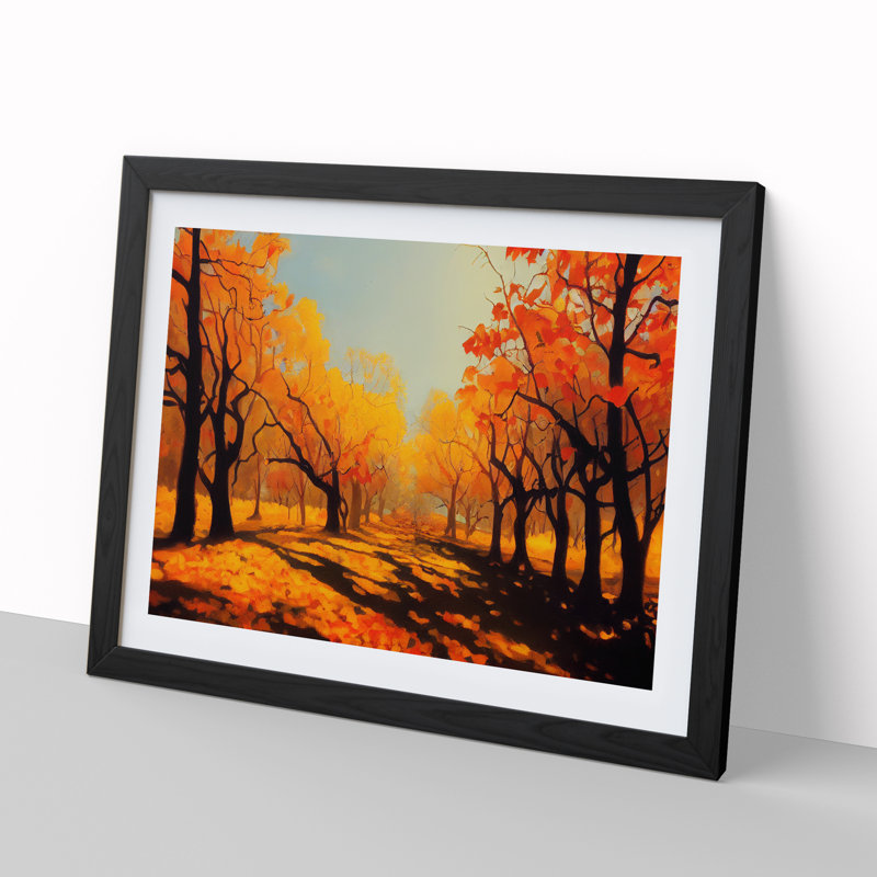Sweet Autumn Forest - Single Picture Frame Painting, Black Framed, 46cm H x 64cm W x 2cm D