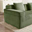 Canapé modulaire modulaire à 3 places en forme de U sans os, canapé modulaire Cloud avec assise profonde, canapé modulaire moderne à 3 places avec coussins décoratifs et 2 repose-pieds mobiles, tissu velours côtelé vert-824537517