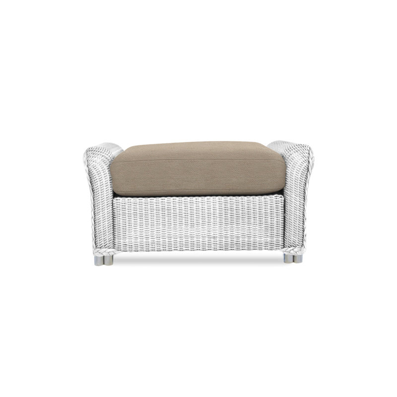 Reflections Outdoor Ottoman, Charlotte Sparrow, White