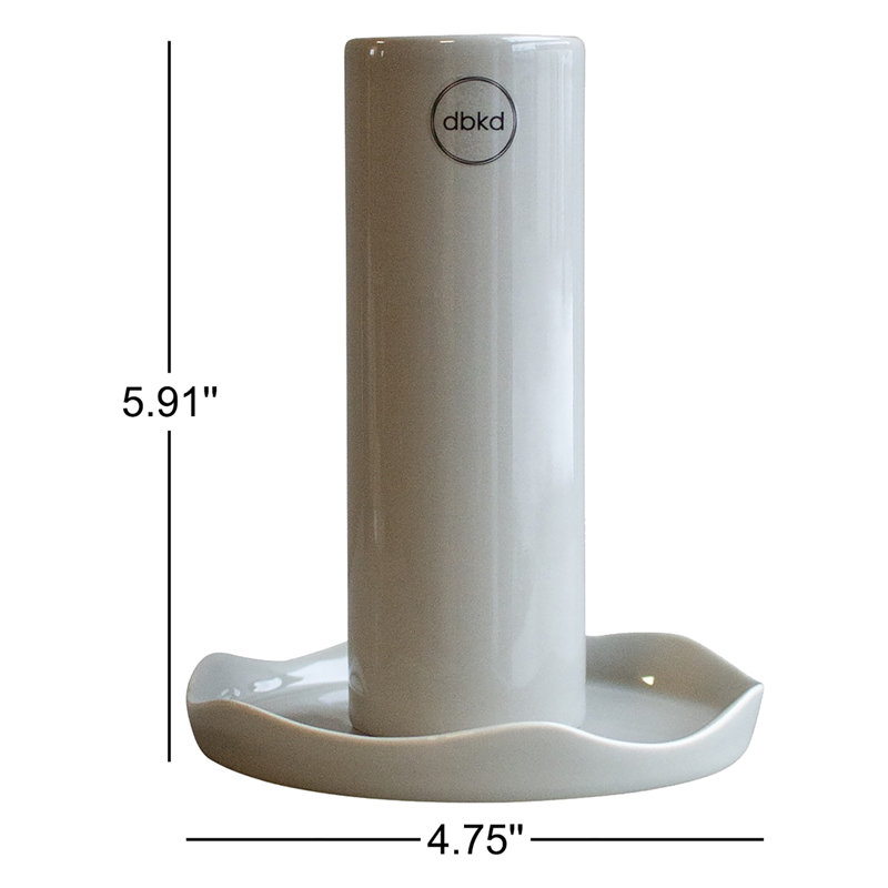 Higgins Med. Porte-bougie Wave Mole brillant, H 5,91 po x l 4,75 po x P 4,75 po