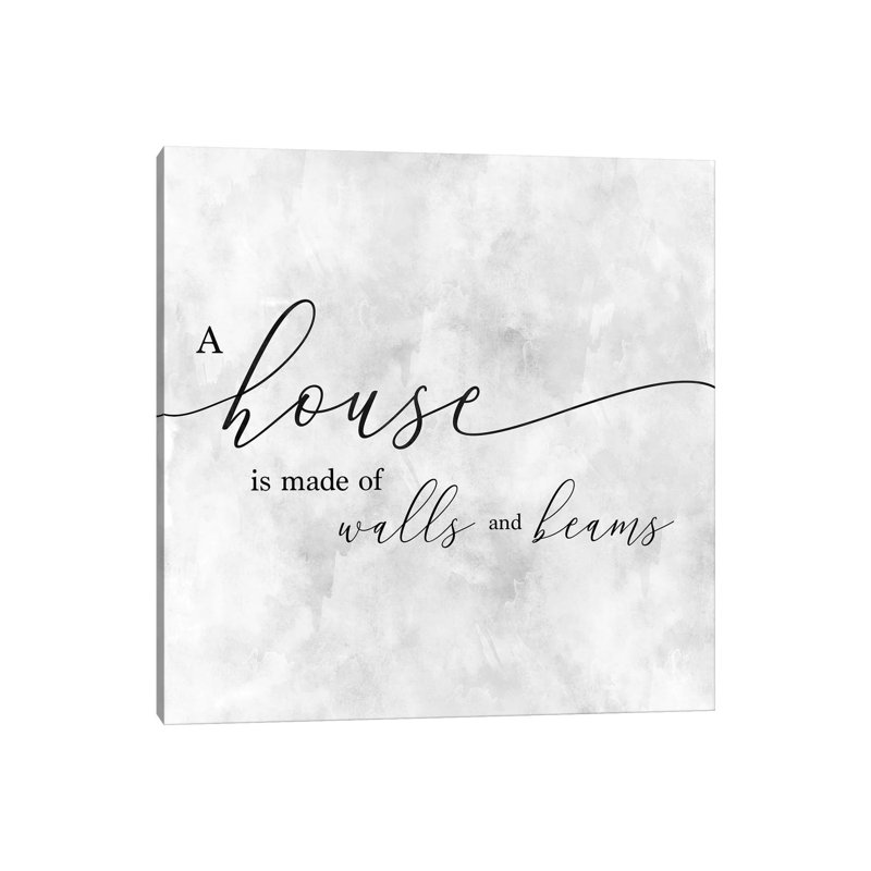 A House by CAD Designs - Wrapped Canvas Print, 93.98 cm H x 93.98 cm W x 3.175 cm D