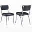 Chaises d'appoint noires et chromées (ensemble de 2)