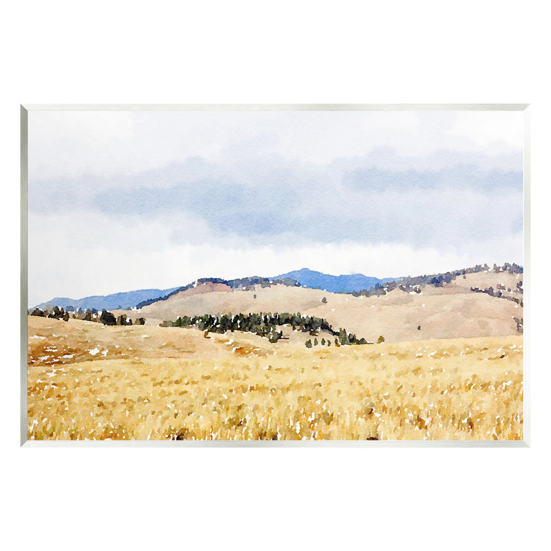 «Grassy Plateau» par Emily Navas, H 10 po x l 15 po x P 0,5 po, Bois