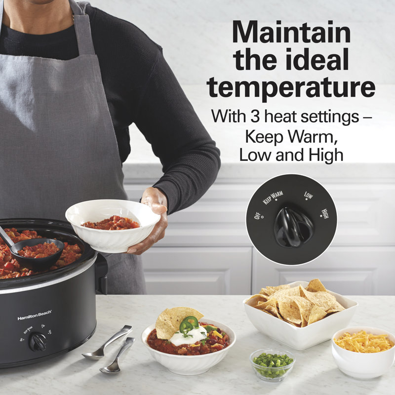 Hamilton Beach® 6 Quart Slow Cooker With Folding Handles