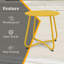 Petite table d'appoint de patio - Table de bout ronde en acier imperméable, résistante aux intempéries et portable pour une utilisation intérieure extérieure, cour de jardin-125541887