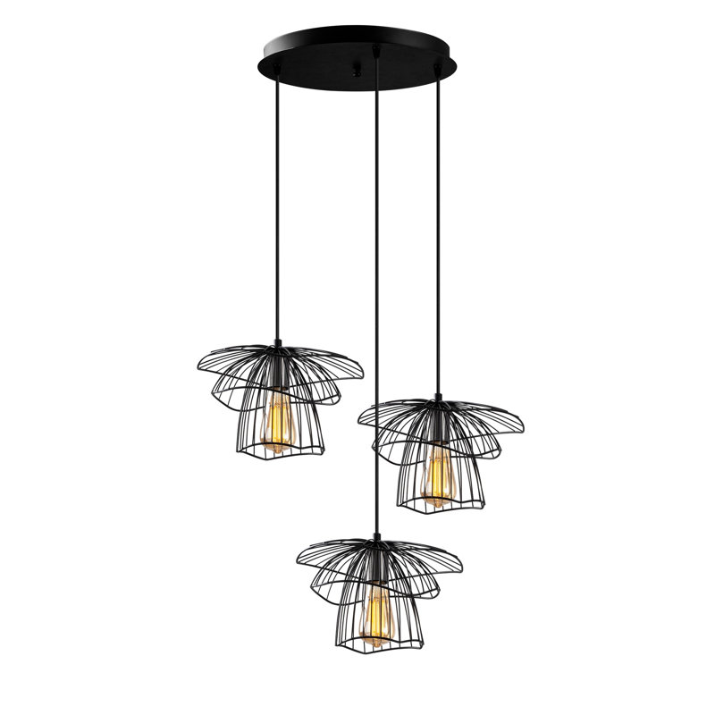 3 - Light Black Cluster Pendant
