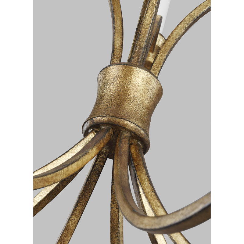 Westerly 12 - Light Chandelier, Antique Gild, 30" H x 29.375" W x 29.375" D