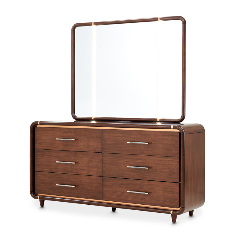 Mason Park Dresser With Mirror - Umber