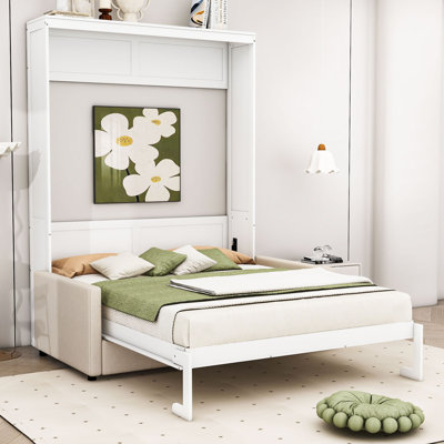 Grand lit escamotable polyvalent avec canapé Renie