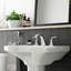 Lavabo de salle de bain piédestal en porcelaine vitrifiée avec trop-plein 26,81 po Cimarron-10940870-19195628