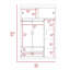 Armoire rectangulaire 2 tiroirs Kingswood