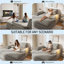 Méridienne moderne surdimensionnée double, fauteuil de lecture rembourré à siège profond avec design détachable, canapé paresseux en chenille avec grands coussins et accoudoirs larges-2018173109
