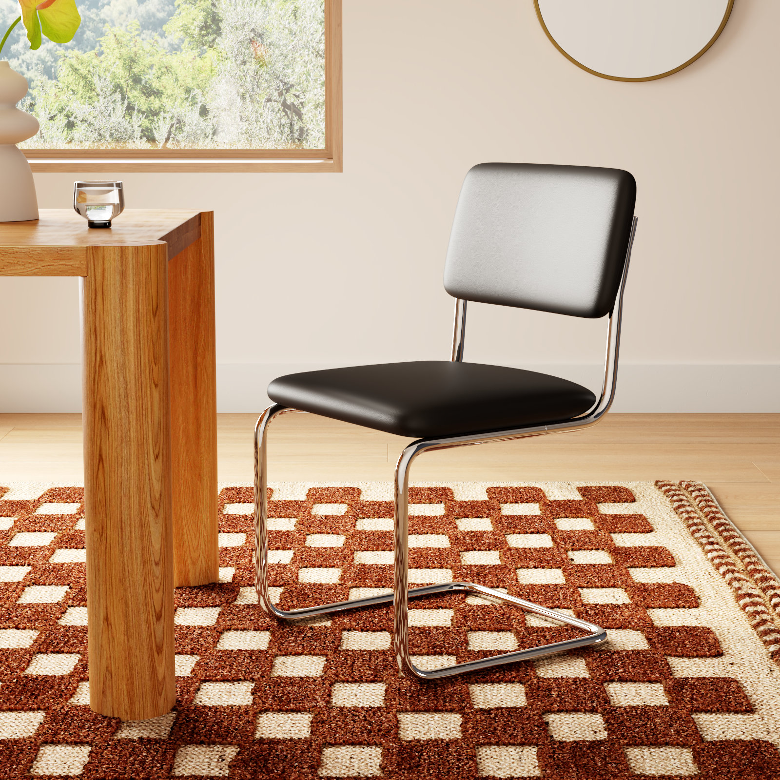 Walsh Dining Chair, Midnight Black Vegan Leather