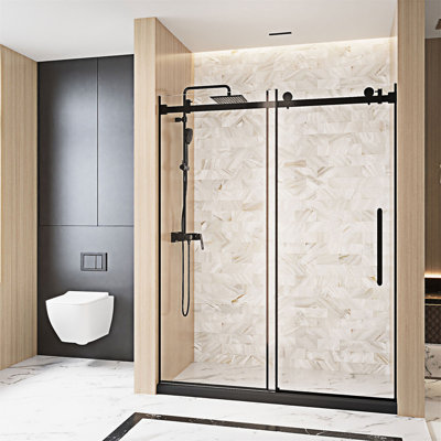 Porte de douche coulissante simple sans cadre