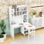 Bureau d'ordinateur avec tiroir de rangement et armoires-1363556268