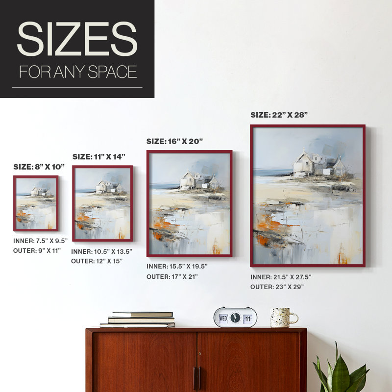 «NAUTICAL Series», reproduction encadrée en bois massif, H 30 po x l 24 po, Rouge