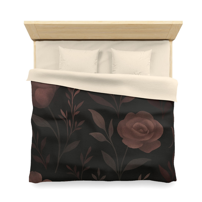 Microfiber Duvet Cover Boho Style, Design 67, King Duvet Cover, Cream