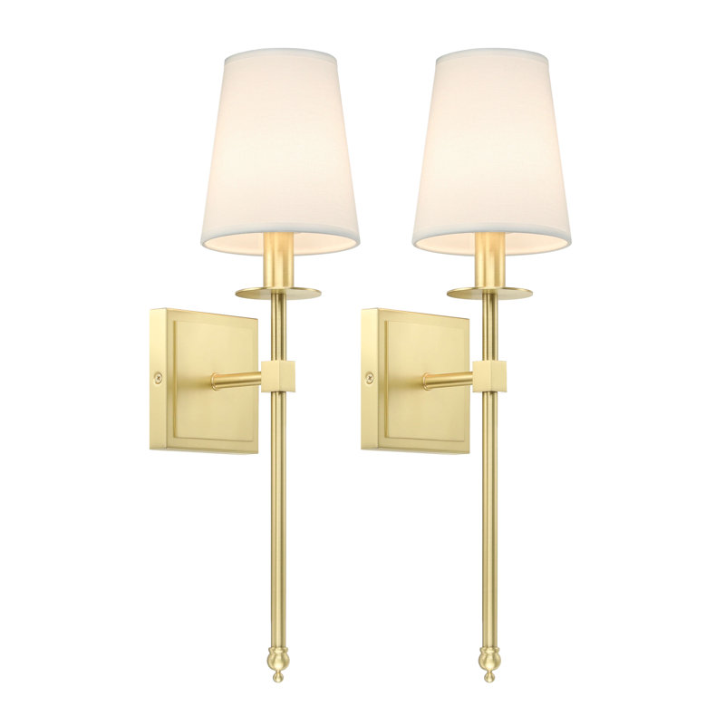 Kashunda Armed Sconce, Satin Brass