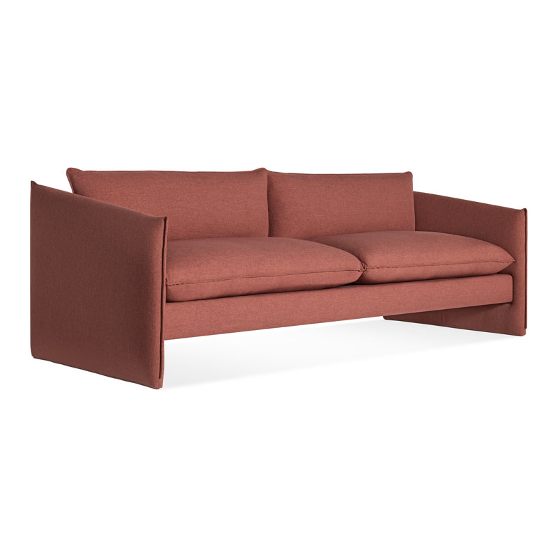 Softmore Sofa, 34" H x 96" W x 40" D, Maharam Mode in Carmelized Polyester