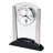 Roman Numeral Crystal Quartz Movement / Crystal Tabletop Clock with Alarm in Brushed Nickel