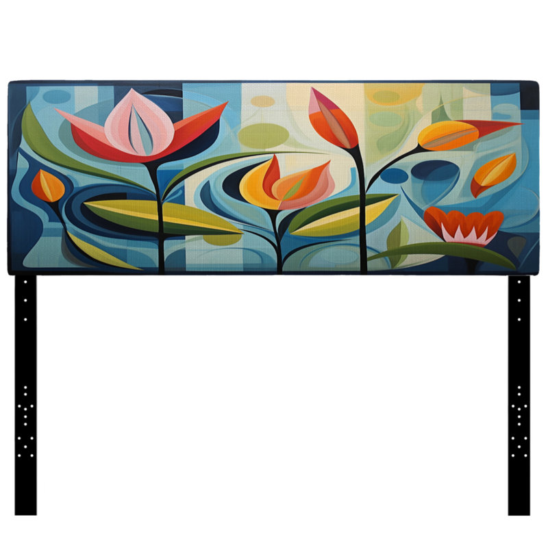 Vanicia - Tête de lit tapissier Mid-Century, Grand