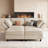 Modular Loveseat Sofa With Two Ottomans-573707038
