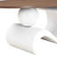 2 tables basses ovales et rondes blanches pour l'espace de vie principal, grande table 47,24 po, petite structure métallique 19,69 po, installation facile