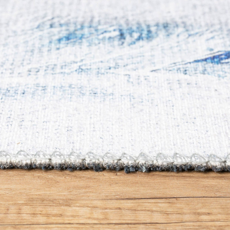 Luxurious Machine Washable Area Rug, 4.9 x 7.5 Feet, 100% Polyester, 1850 g/m², Pile Height: 0.2 inches | Eco-Friendly Recycled Poly Cotton Backing | Perfect for Living Room & Bedroom, Soft and Durable Design