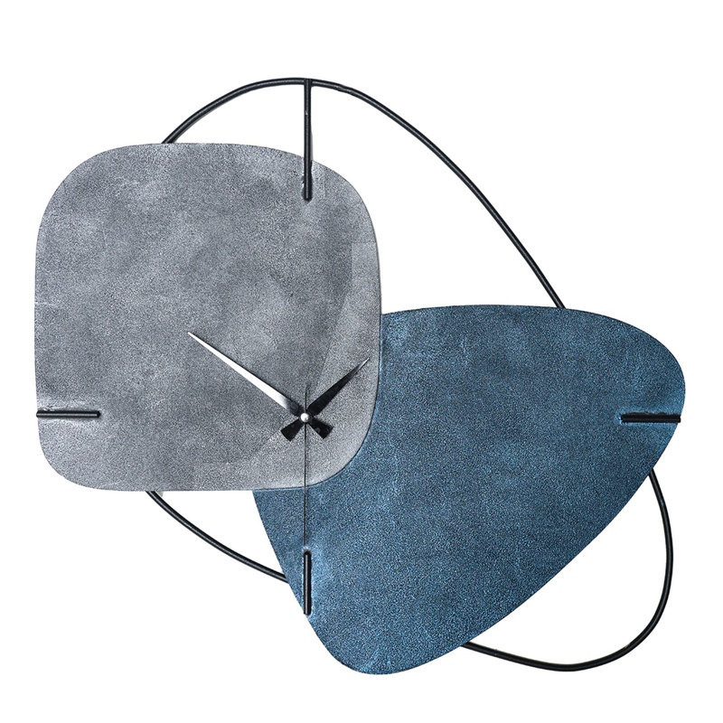 Kuba Metal Wall Clock, Blue/Grey