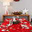2PCS Christmas Tablecloth,137*274cm Large Red Snowman Xmas Party Table Cover,Disposable Rectangle Christmas Plastic Table Cloth for Christmas Party,Winter Holiday,Christmas Table Decorations
