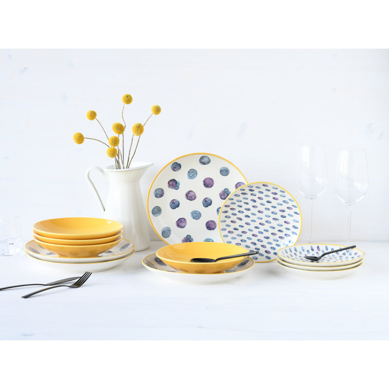 Maisie Piece Stoneware Dinnerware Set - Service for 4