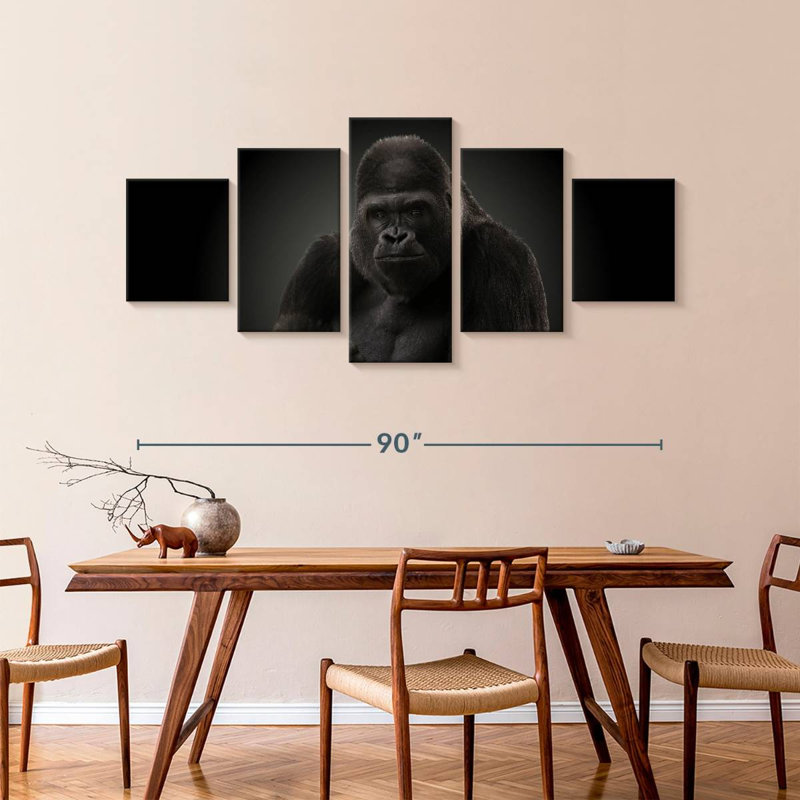 Brampt Male Silverback Gorilla, 42" H x 92" W