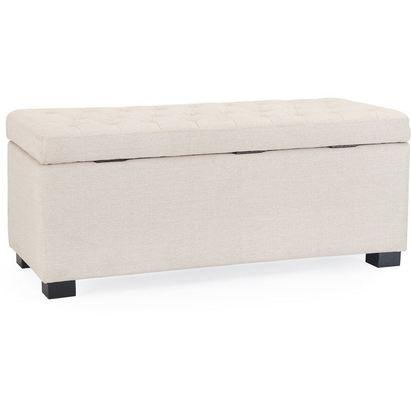 Arlo Arlo Storage Rectangular Organizer Bench, Ivory