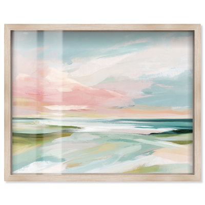 «Misty Shoreline Dream II Shadowbox Print Coastal Art» par Art Remedy