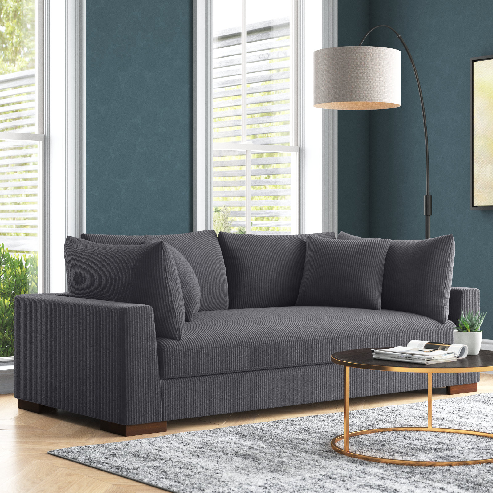 The Twillery Co. Alcantara 89.5 Square Arm Sofa & Reviews - Wayfair Canada