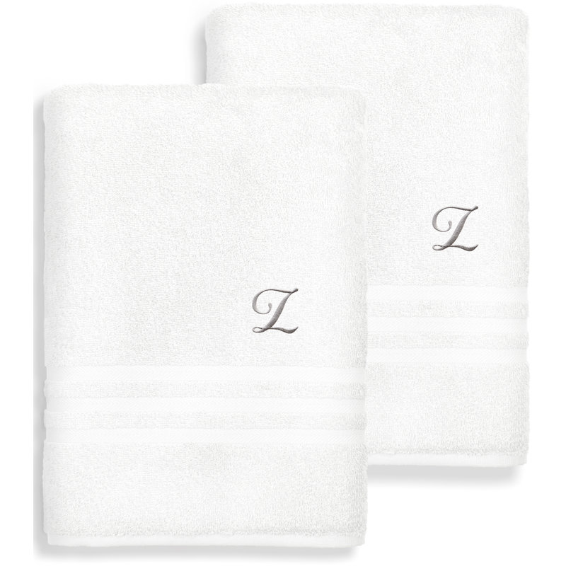 Ensemble de serviettes de bain 1 pièce en coton turc Denzi, I, Blanc