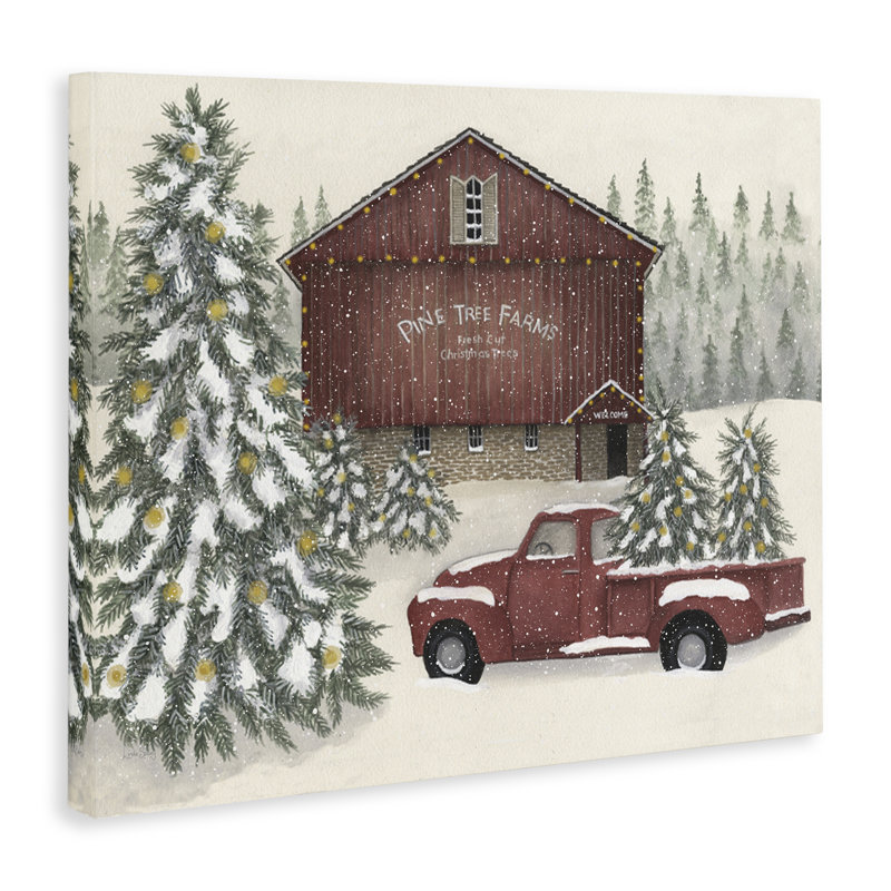 Winter Winter Tree Farm Canvas, conception par Linda Spivey, H 24 po x l 30 po