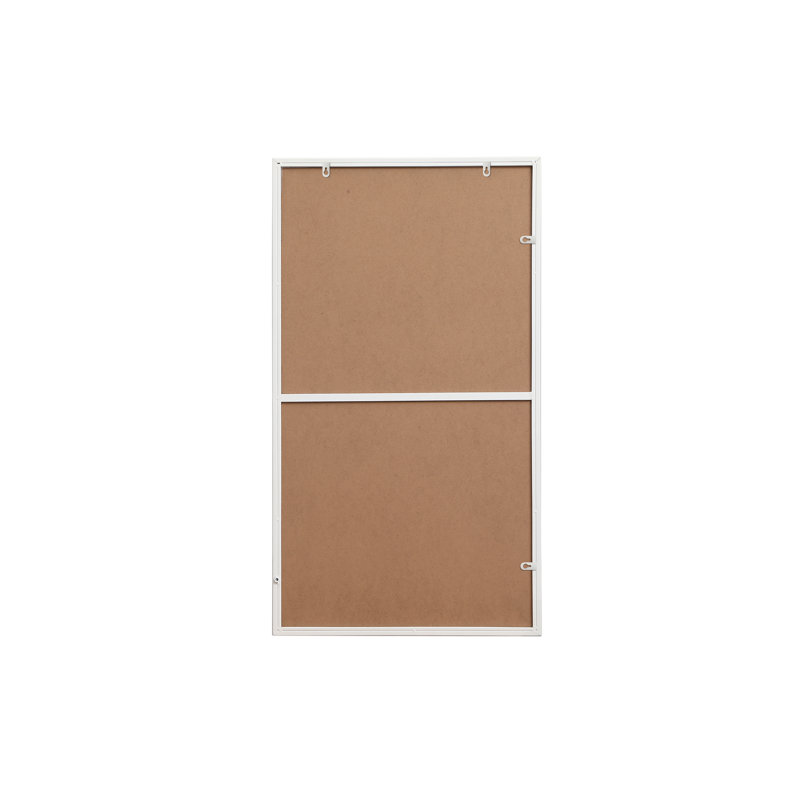 Sabine Metal Rectangle Wall Mirror, 36" x 20", White
