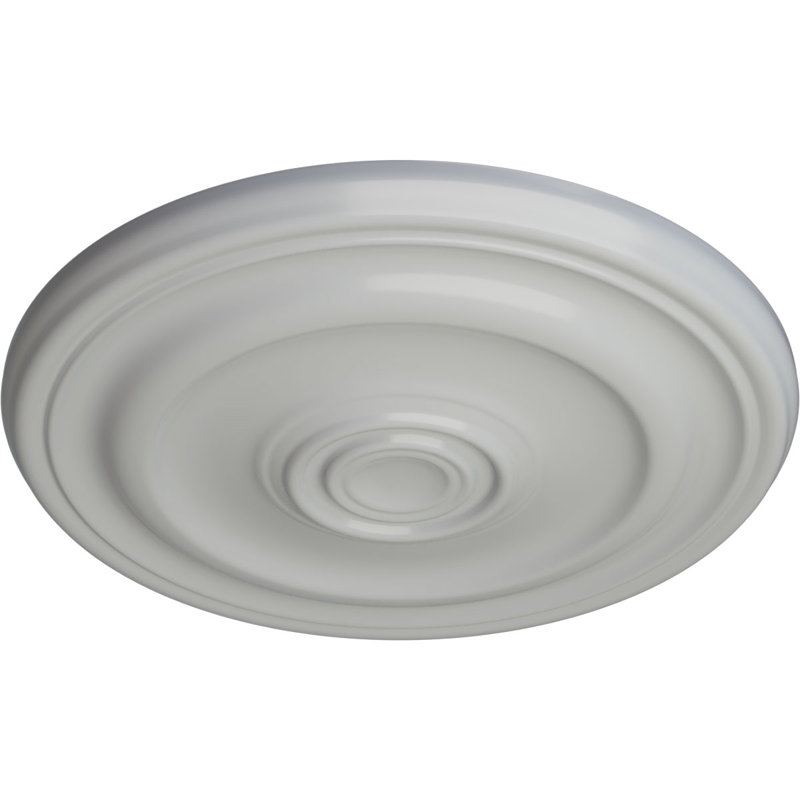 Médaillon de plafond Endurathane Melonie, DE 16 po x P 3 5/8 po x P 3/4 po (convient aux auvents jusqu'à 6 3/8 po), fini cuivre antique peint à la main