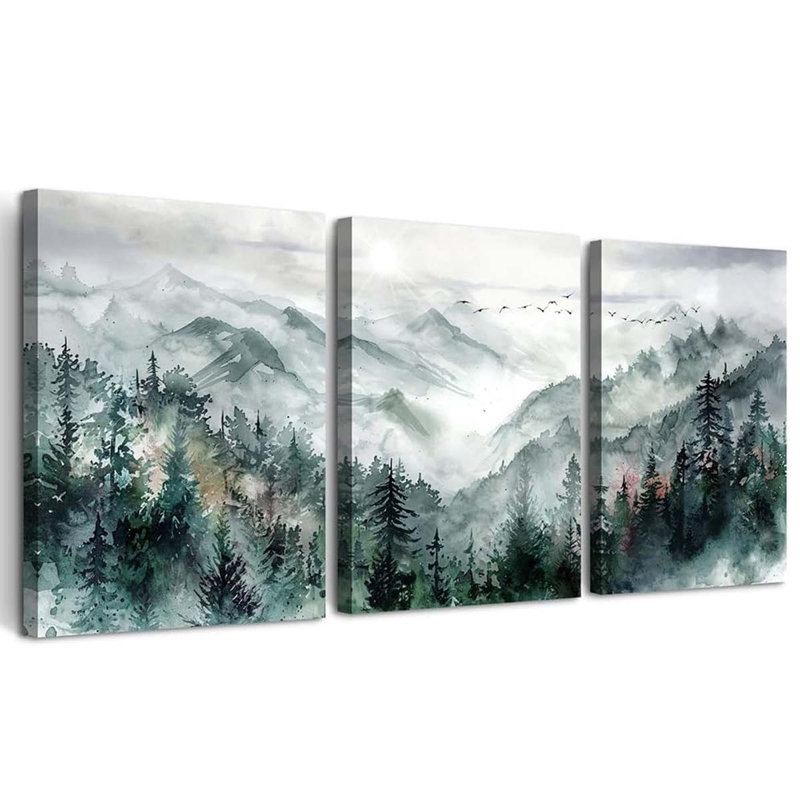 3 Piece Wrapped Canvas Print, 60 cm H x 40 cm W
