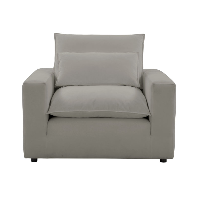 Upholstered Armchair, Slate Fabric