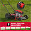 PowerSmart 21" 2-in-1 Gas Push Lawn Mower, 144cc 4-cycle Engine, 6-Position Height Adjustment, 21" Cutting Width, Side Discharge & Mulching