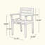 Ensemble de 2 chaises de salle à manger, fauteuil de patio en bois d'acacia, pour cour, bord de piscine, jardin-1122558326