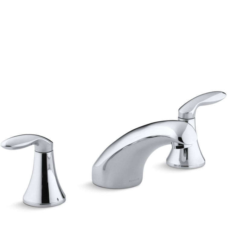 Coralais® Rim-Mount Bath Faucet Trim with 5-1/2" Spout and Lever Handles, Valve Not Included