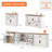Laziza 117"W Large Modern Farmhouse Large Storage Sideboard Cabinet With Barn Doors & Drawers, Scratch-Resistant Tree Bark -1292760910