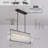 Modern Rectangle Black Crystal Chandeliers